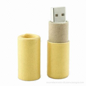 Paper USB Flash Drive with 64MB-128GB Capacity, Free Logo Printing, High Speed